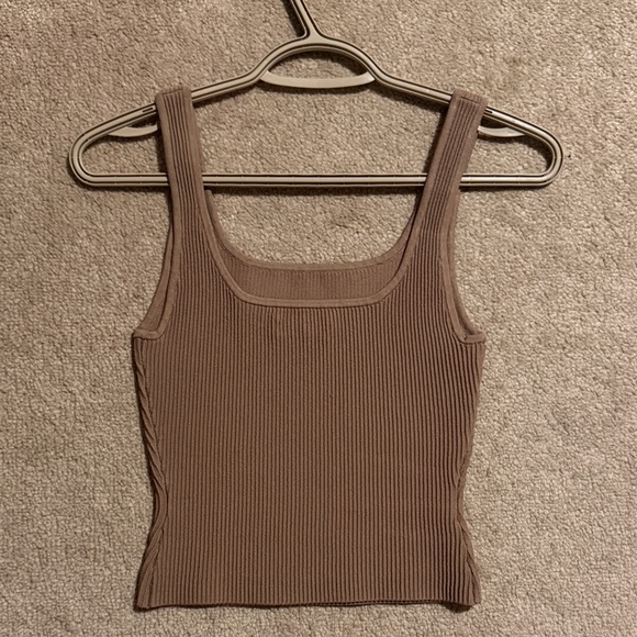 BABATON Ribbed Brown Tank Top - Picture 3 of 6